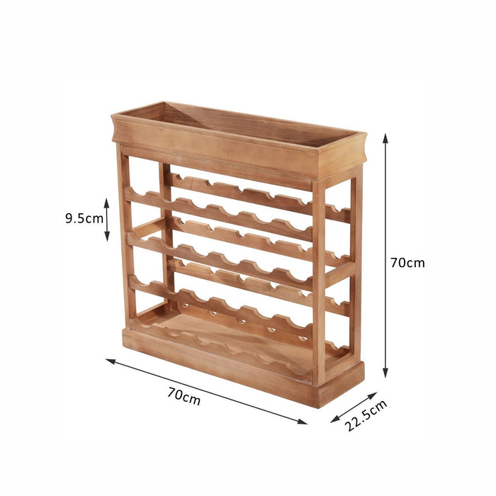 HOMCOM Wine Rack Wood Beige 2.25 x 7 x 7 cm