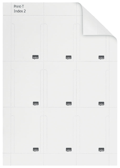 Nobo T-Cards White Pack of 20