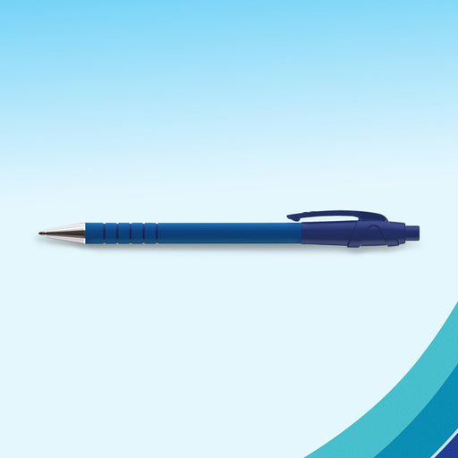 PaperMate FlexGrip Ultra Retractable Ballpoint Pen 0.5 mm Blue Pack of 5
