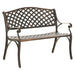 OutSunny Garden Bench Cast Aluminium Brown 620 x 830 mm
