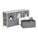 Liberty House Toys Storage Chest 5L-206-POL Steel and Fabric 2+ 1,000 (W) x 300 (D) x 550 (H) mm Grey