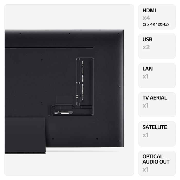 LG QNED81 65 Inch 4K Ultra HD 4 x HDMI Ports 2 x USB Ports Smart TV