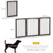 PawHut Folding Pet Gate Dark brown 1540 mm x 12 mm x 760 mm