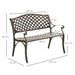 OutSunny Garden Bench Cast Aluminium Brown 620 x 830 mm