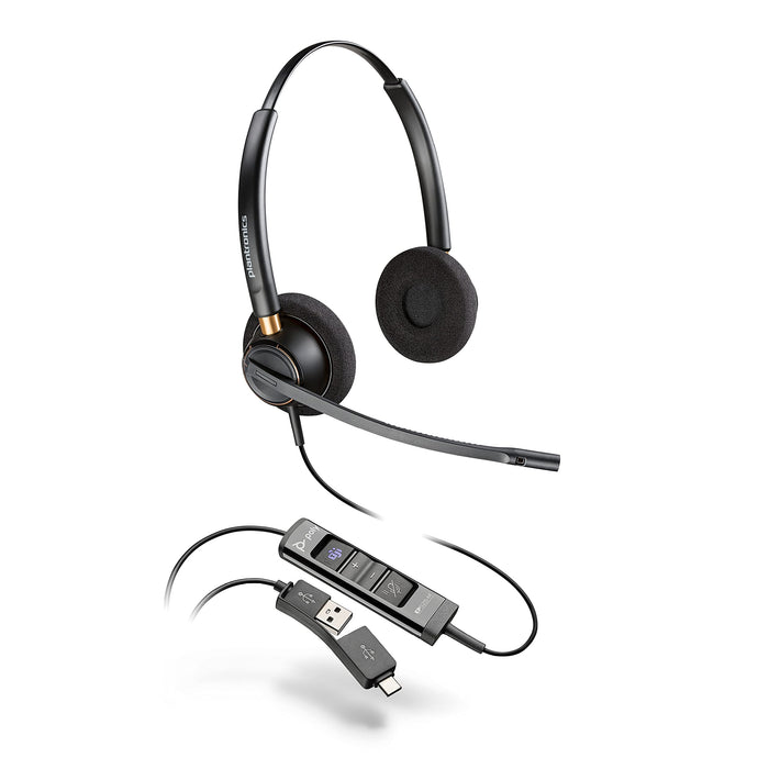 Poly EncorePro 525 Microsoft Teams Certified USB-A Stereo Headset