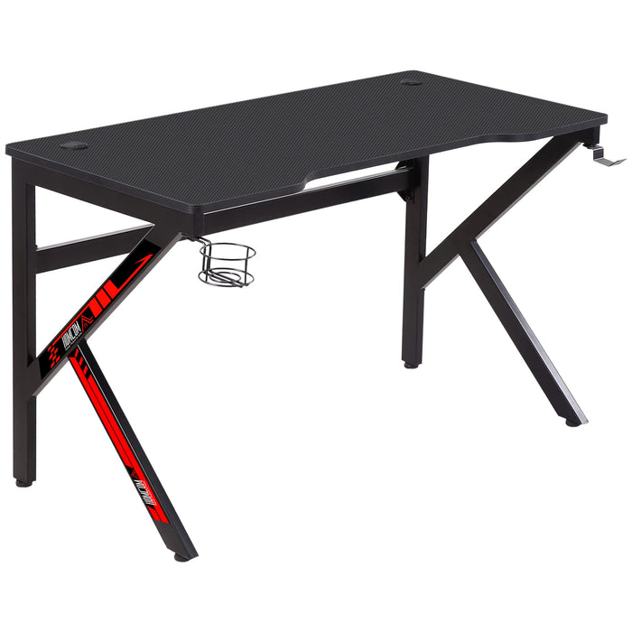 HOMCOM Gaming Desk Black 600 x 730 mm