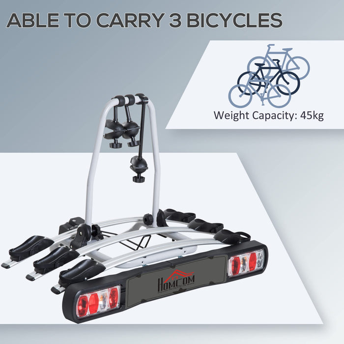 HOMCOM Bike Rear Rack 3 Bikes
