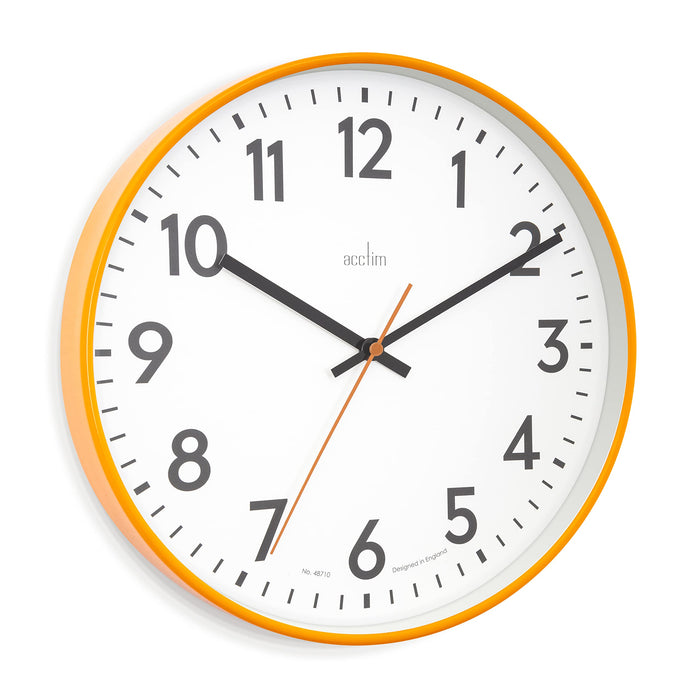 Acctim Analog Clock Orange 30 x 30 x 3.8 x 30 cm