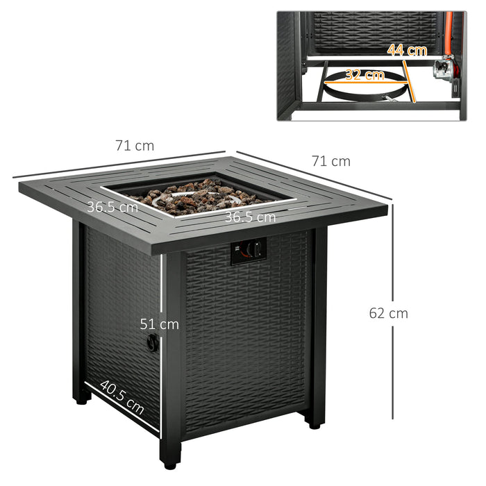 OutSunny Gas Fire Pit Table 842-260V70 Metal