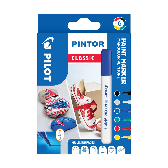 Pilot PINTOR Paint Marker Bullet 1 mm Assorted Pack of 6