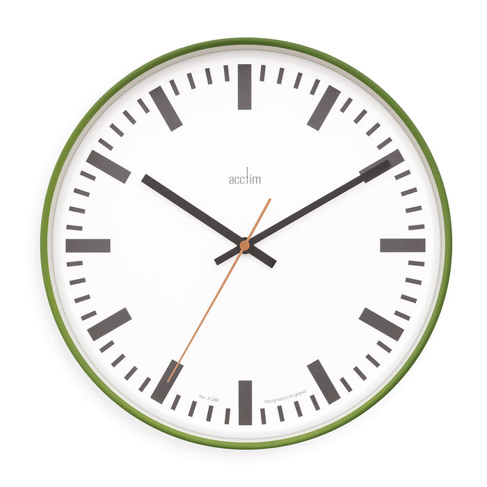 Acctim Analog Clock Green 30 x 30 x 3.8 x 30 cm