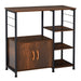 HOMCOM Industrial Storage Cupboard Rack Black, Brown