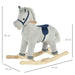 HOMCOM Rocking Horse 330-105 640 mm 350 mm 730 mm Grey