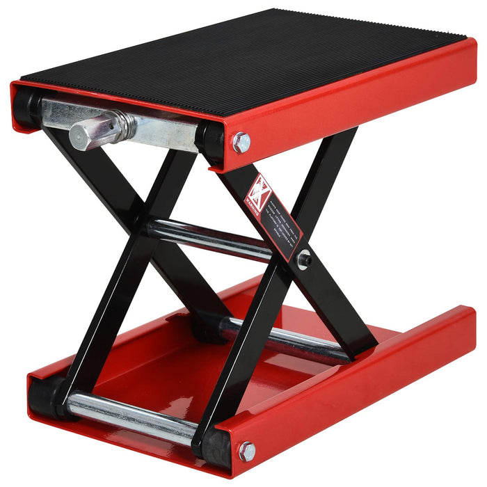 Durhand Motorcycle Lift Stand Steel, Rubber Black and Red 500 kg