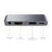 Satechi ST-TCMPHM USB-C Male to HDMI, USB 3.0, 3.5mm headphone jack Mobile Pro hub 3.25 inch Space Grey