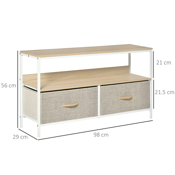 Homcom TV Stand Maple Wood-Effect 290 x 560 mm