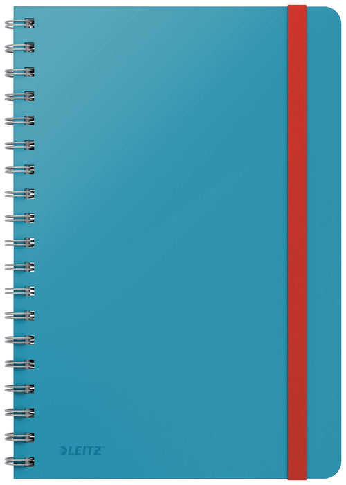 Leitz Cosy B5 Wirebound Notebook 4527 Soft Touch Ruled Blue 160 Pages