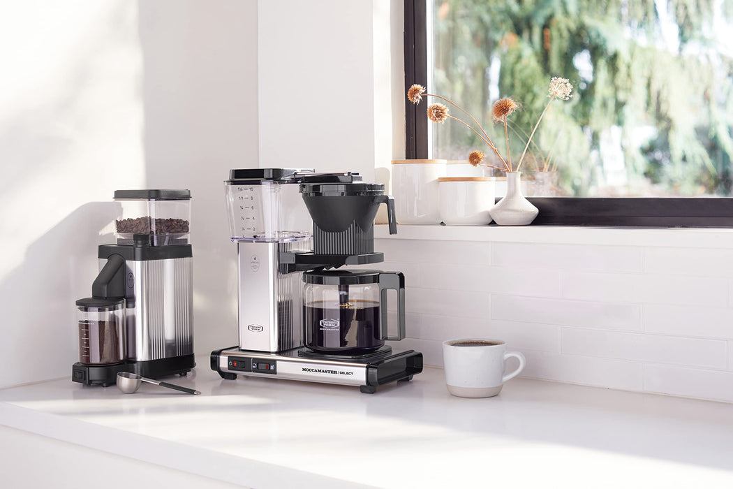 Moccamaster KM5 Burr Coffee Grinder Polished Silver