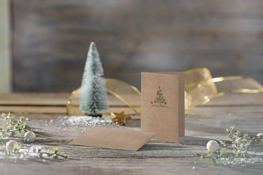 Sigel Christmas Card DS075 A6 225 gsm Brown 21.1 x 9 cm Pack of 20