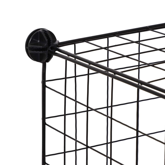 HOMCOM Iron Net Cabinet 831-247 Metal Black 370 mm x 1110 mm x 1110 mm