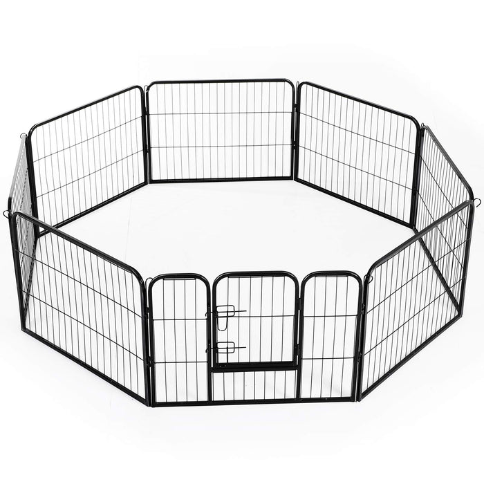 PawHut Pet Playpen Black 800 mm x 600 mm