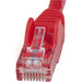 StarTech.com 100ft CAT6 UTP Red Snagless Gigabit Ethernet Cable ETL Verified