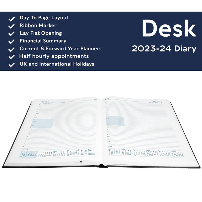 Collins Acdm Diary Dpp A4 Blk 23-24