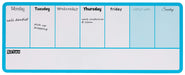 Nobo Mini Wall Mountable Magnetic Whiteboard Weekly Planner 1904047 Lacquered Steel 360 x 140 mm White, Blue