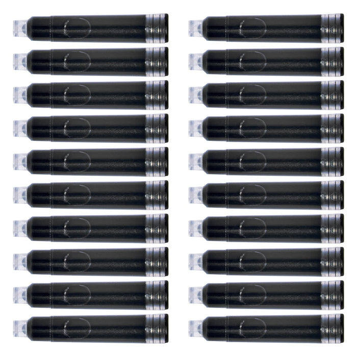 OXFORD Ink Cartridge Refills Black Pack of 20