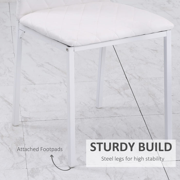 HOMCOM Dining Chair 835-478V70WT White