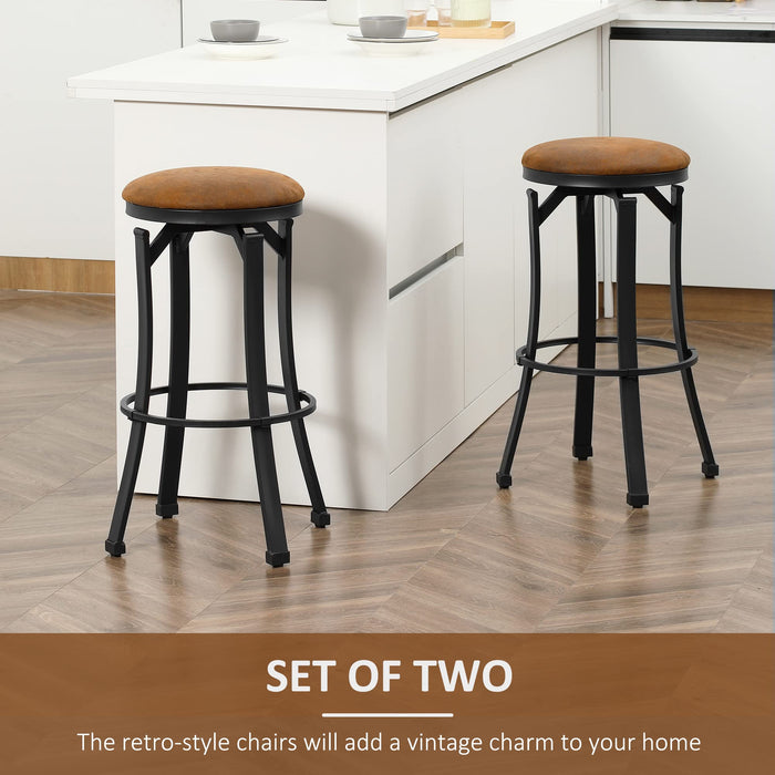 HOMCOM Bar Stool 835-554V70BN Brown