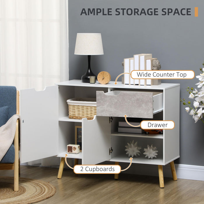 HOMCOM Storage Cabinet 838-196LG Particleboard, Pine Wood