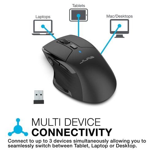 JLab Audio Jbuds 1600 DPI Wireless 8 Buttons Mouse Black