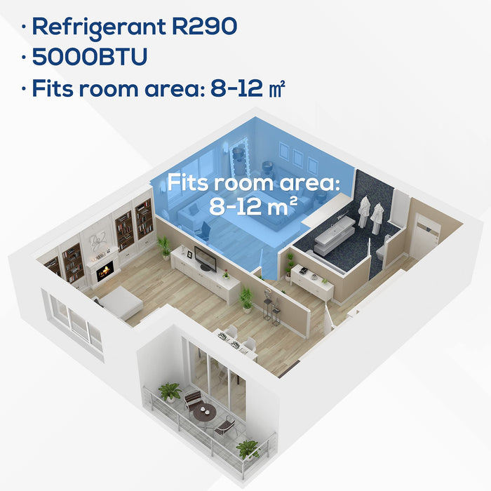 HOMCOM Portable Air Conditioner 823-012V70 White 32.8 x 30.5 x 67.8 cm