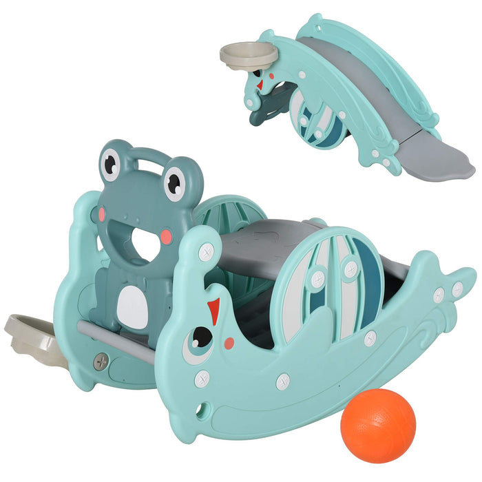 HOMCOM Rocking Horse 330-123 470 mm 340 mm 720 mm Green