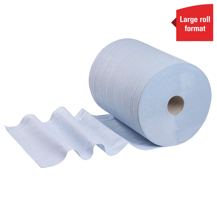 WYPALL Wiping Paper Roll Blue 2-ply 7301 500 Sheets
