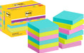 Post-It Super Sticky Notes 47.6x47.6mm 90 Sheets Cosmic Colours (Pack 12) 7100290180