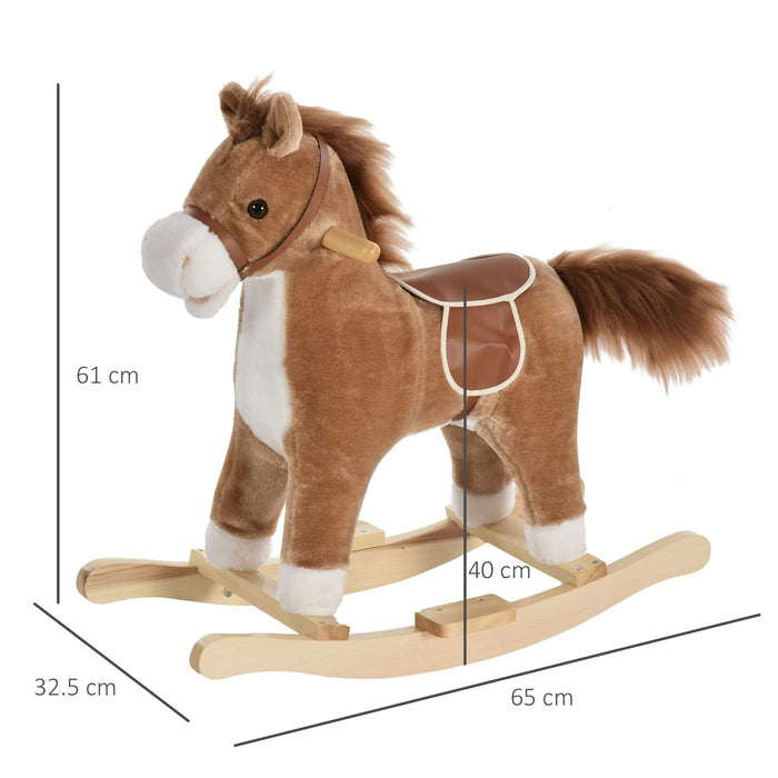 HOMCOM Rocking Horse 330-109BN 610 mm 325 mm 650 mm Brown