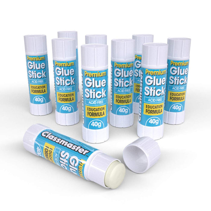 CLASSMASTER Glue Stick 40 g White G40108G Pack of 108