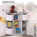 HOMCOM Kids Storage Cabinet 311-044GY Grey 57.4 (W) x 57.4 (D) x 94 (H) mm MDF, Melamine, Non-woven fabric