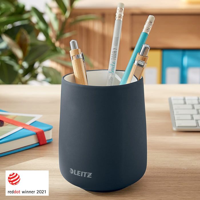 Leitz Pencil Pot Cosy Ceramic Velvet Grey 108 x 87 x 87 mm