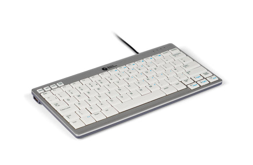 BakkerElkhuizen Compact Wired Keyboard UltraBoard 950 Ergonomic QWERTY GB USB White, Silver