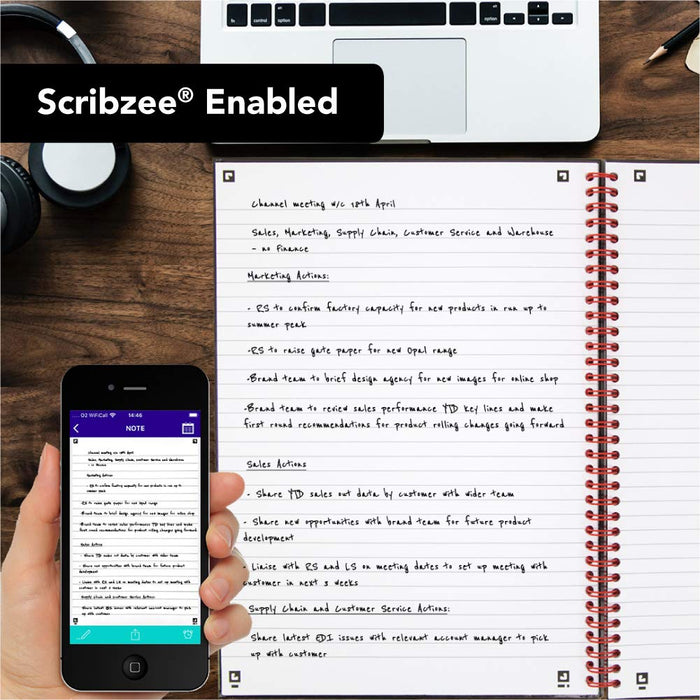OXFORD Notebook Black n' Red A4 Ruled Spiral Bound Cardboard Hardback Black, Red 140 Pages 70 Sheets Pack of 7