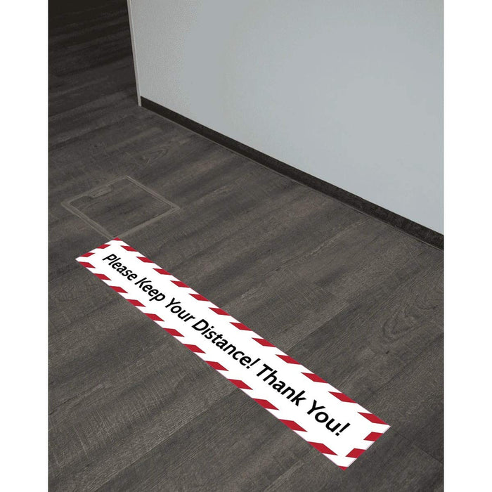 Trodat Floor Sticker Please keep your distance! Thank you! Vinyl 70 x 10 cm