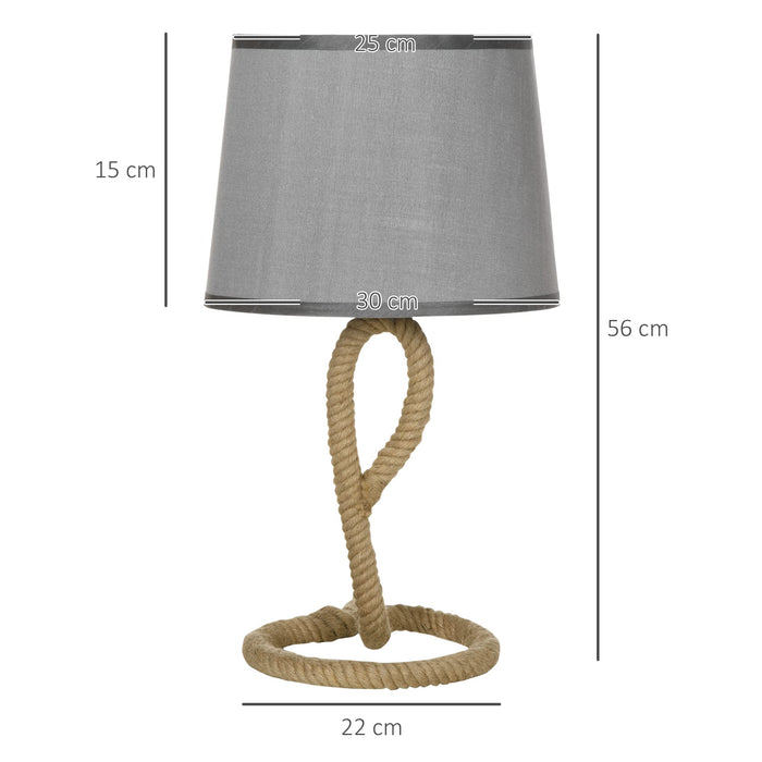 HOMCOM Table Lamp Grey