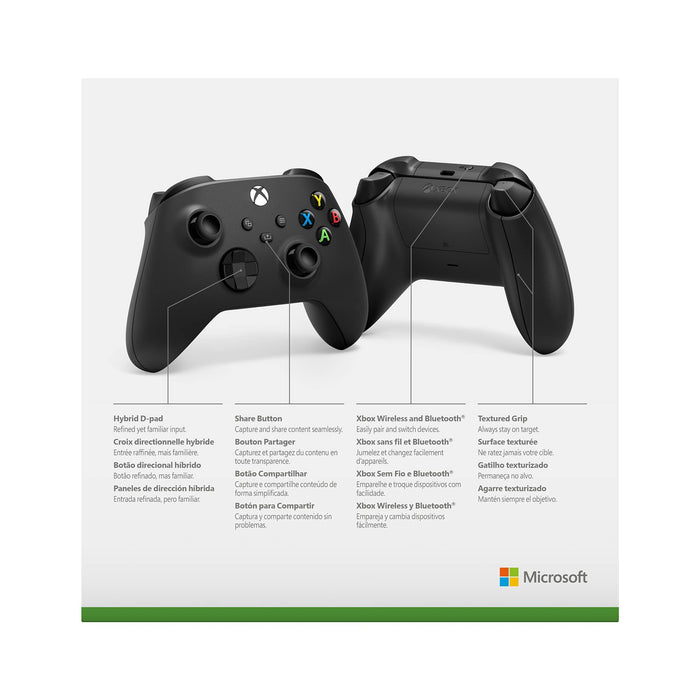 Xbox Carbon Black V2 USB-C and Bluetooth Wireless Gaming Controller