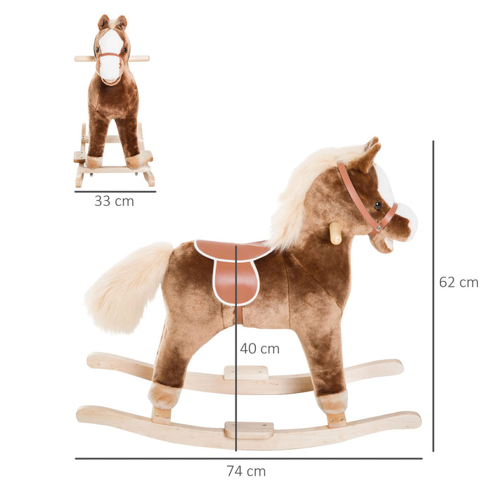 HOMCOM Rocking Horse 330-091 Brown