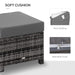 OutSunny PE (Polyethylene) rattan, Ottoman 841-002GY Grey