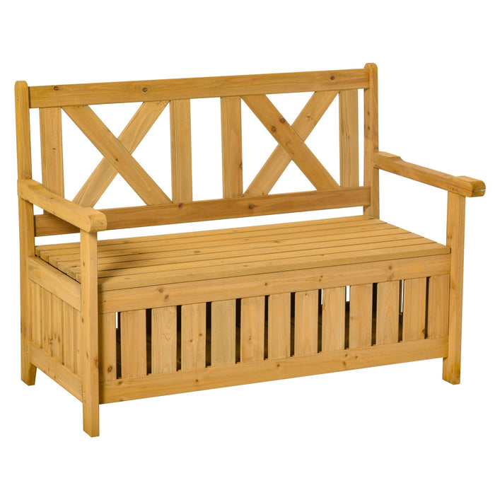 OutSunny Garden Bench Fir Yellow 610 x 850 mm