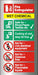 Fire Extinguisher Sign Wet Chemical Aluminium 20 x 10 cm